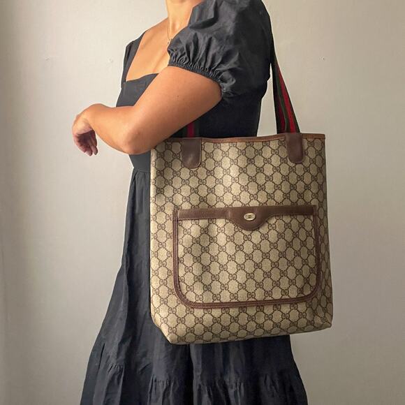 GUCCI Ophidia Sherry Line Monogram Tote Bag - Picture 2 of 11